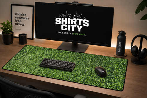Grass Texture Desk Mat — Large Ergonomic Mouse Pad