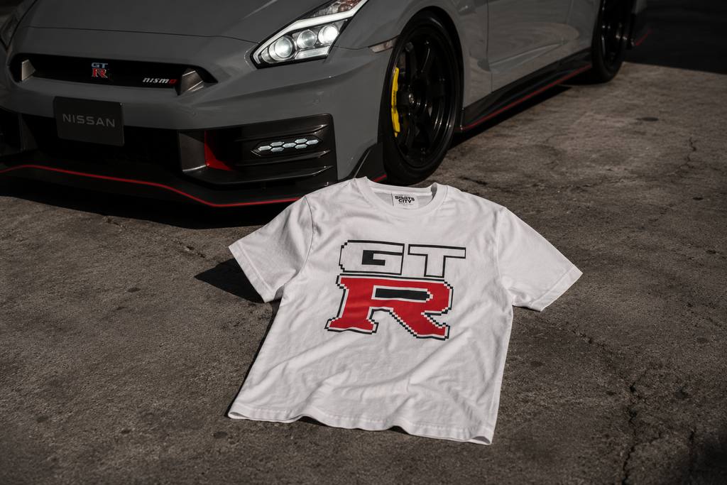 GTR Pixel Logo T-Shirt — Retro Racing Graphic Tee