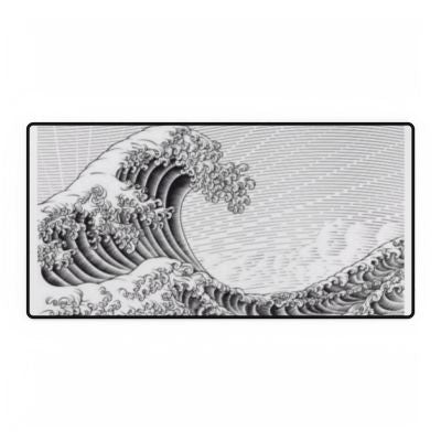 White wave Honkutsu Art Desk Mat